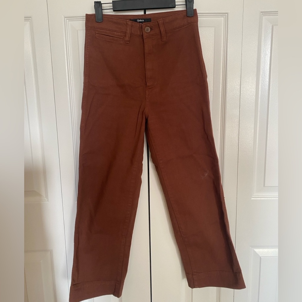 Rust Brown Wide-Leg Pants by Quince